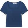 Levis Bequemes, schlichtes, lässiges Kurzarm-Strick-T-Shirt für Damen (Modell 003PU-0004)