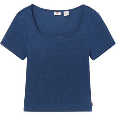 Levis Comfortable Simple Casual Slim Fit Knit Short Sleeve T-Shirt Women Tops 003PU-0004