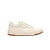 Women's Retro White Breathable Sneakers with Pleated Thick Sole for Increased Height - Soft Casual Sports and Skate Shoes
