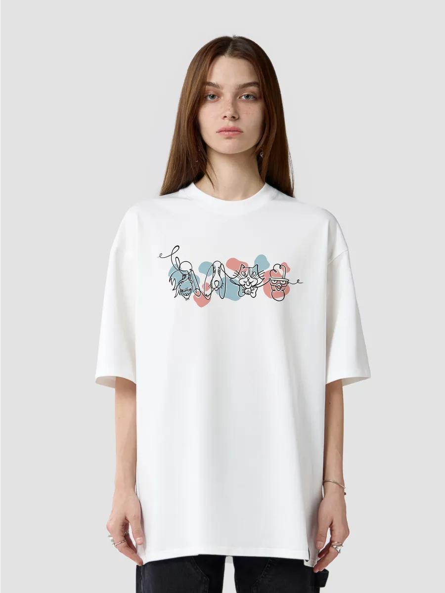 

Oversized T-shirt with Soyuzmultfilm print 4XL