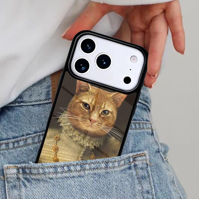 Renaissance Cats Rich Art Phone Case for iPhone 17ProMax 12 13 14 15 16e 17 Pro Max Plus Air Cover