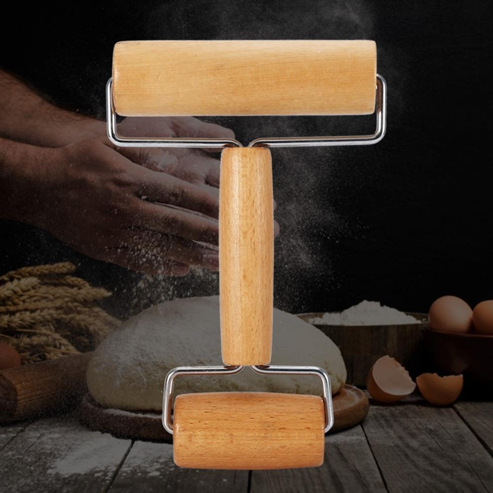 Food-Safe Small Rolling Pin Beech Wood Pizza Roller Convenient Dough Roller  DIY A-S