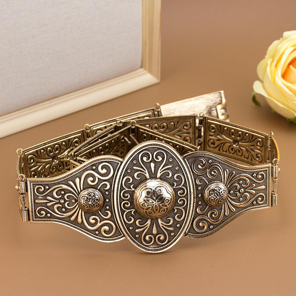 

Винтажный славянский кавказский турецкий женский поясной ремень металл металл арабесковый рельефный узор славянские традиционные свадебные украшения