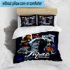 3PCS Rap Legend In Blue 3pcs Bedding,Including 3PCS Duvet Cover And 2pcs Pillowcases Perfect for Christmas,Ideal for Bedroom, Dormitory