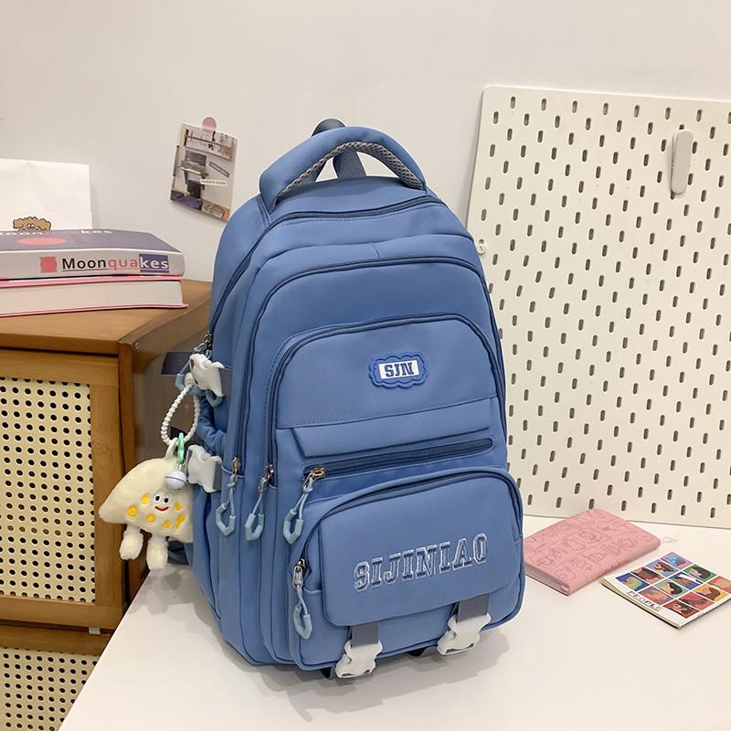 Nylon School Backpack With Design For Middle School Students And Laptop Storage