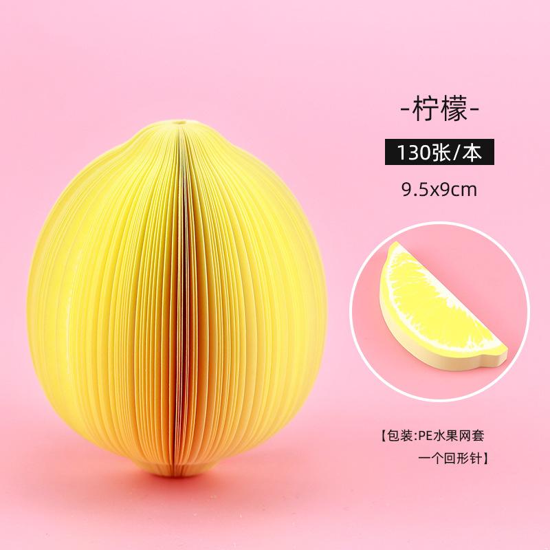 1Pcs/130sheet Korean Merchandise Feng Shui Fruit Three-dimensional Sticky Note Book Creative Be Ordered with Sticky Note Paper