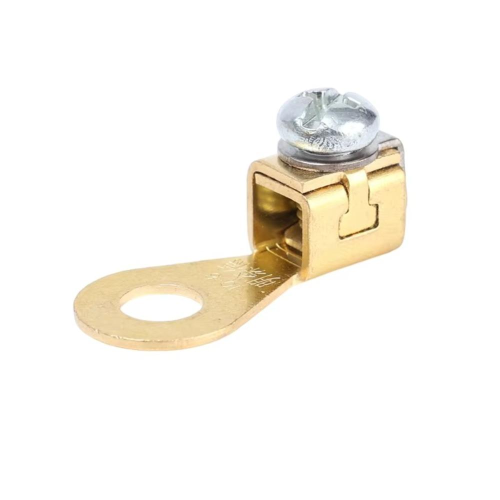 Reusable Solid Copper Car Battery Terminal Blocks 2.5‑10mm² Screw‑Tight Battery Connector 6mm Hole Cable Lug