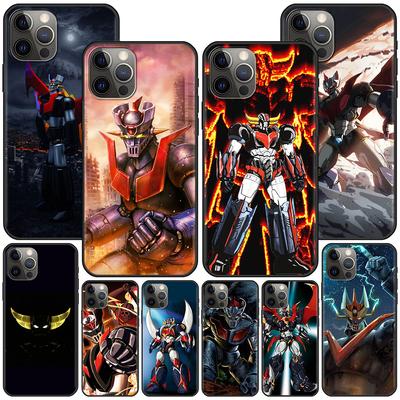 Manga Mazinger Z Anime Pour Iphone 14 11 13 Pro Max 12 Mini Xr 7 8 Plus Se 2020 Xs 6 6s + Coque Noir Housse de Téléphone Souple