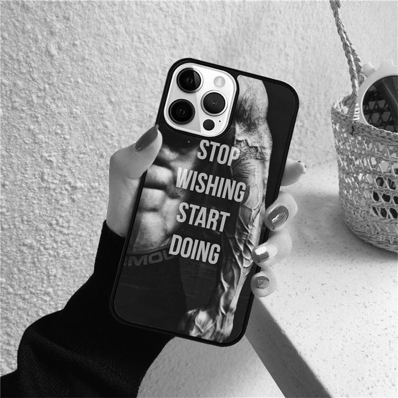 GYM WORKOUT BODY BUILDING QUOTES Phone Case for iPhone 17 Air 16 PRO MAX 15 14 PLUS 12 11 13 Cover Fundas Shell Coque