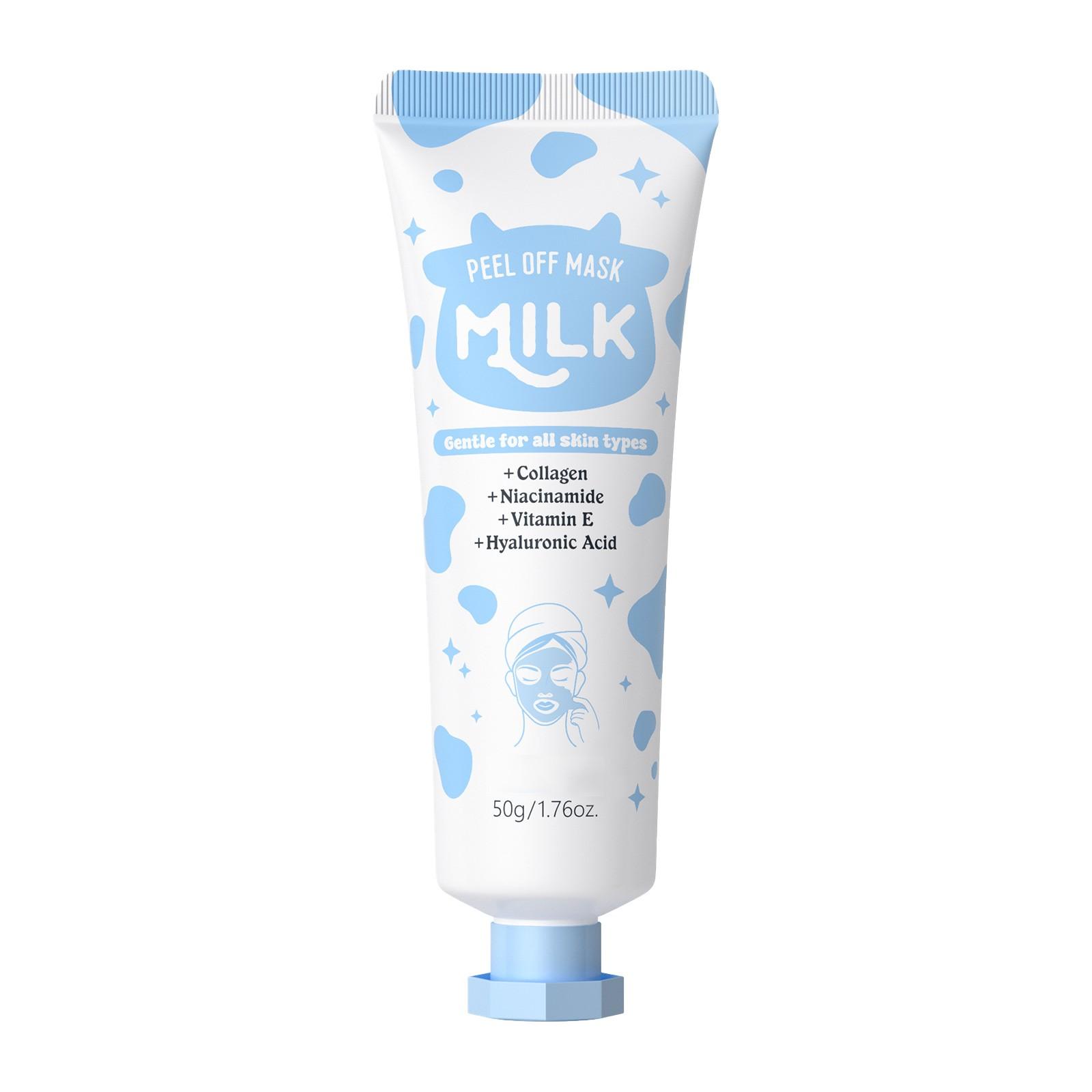 

Молочная отшелушивающая маска, Маска для очищения, увлажнения и гидратации. One Size белый