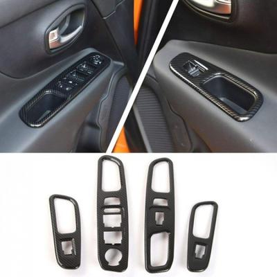 4x Car Window Lift Switch Button Panel Cover Trim Frame for Jeep Renegade 2016+