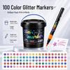 80-Color Glitter Marker Pen Set with Soft Tips for Students & Art Projects, Ideal for Dreamy Doodling & Creative Journaling