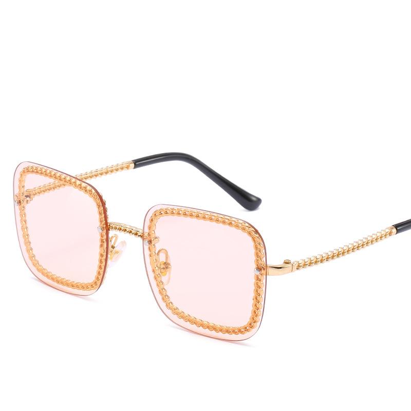 JYL TS Sunglasses 2446 Chain Frameless Square Women/5545