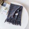 Circle Yarn Thousand Birds Shawl Scarf Women's Winter Premium Atmosphere Black Scarf Shawl