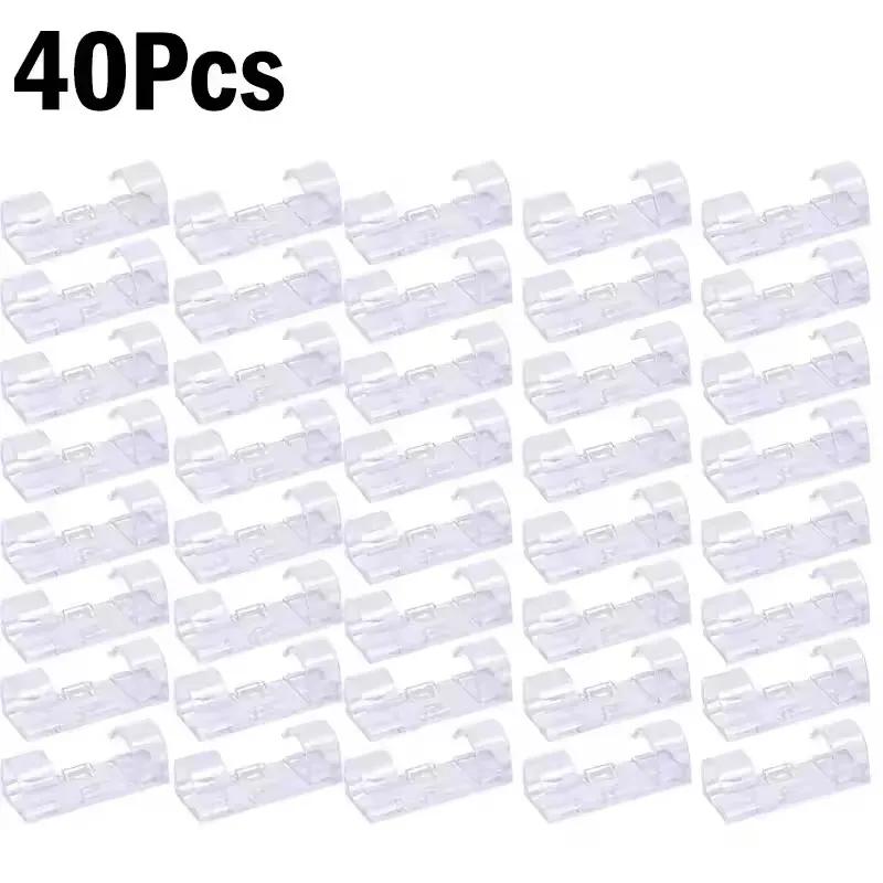 5-60 Stück Kabelklemmen Organizer Drop Wire Halter Kabelmanagement Selbstklebend Schreibtisch aufgeräumt Kabelmanager Fixklemme Kabelaufwickler