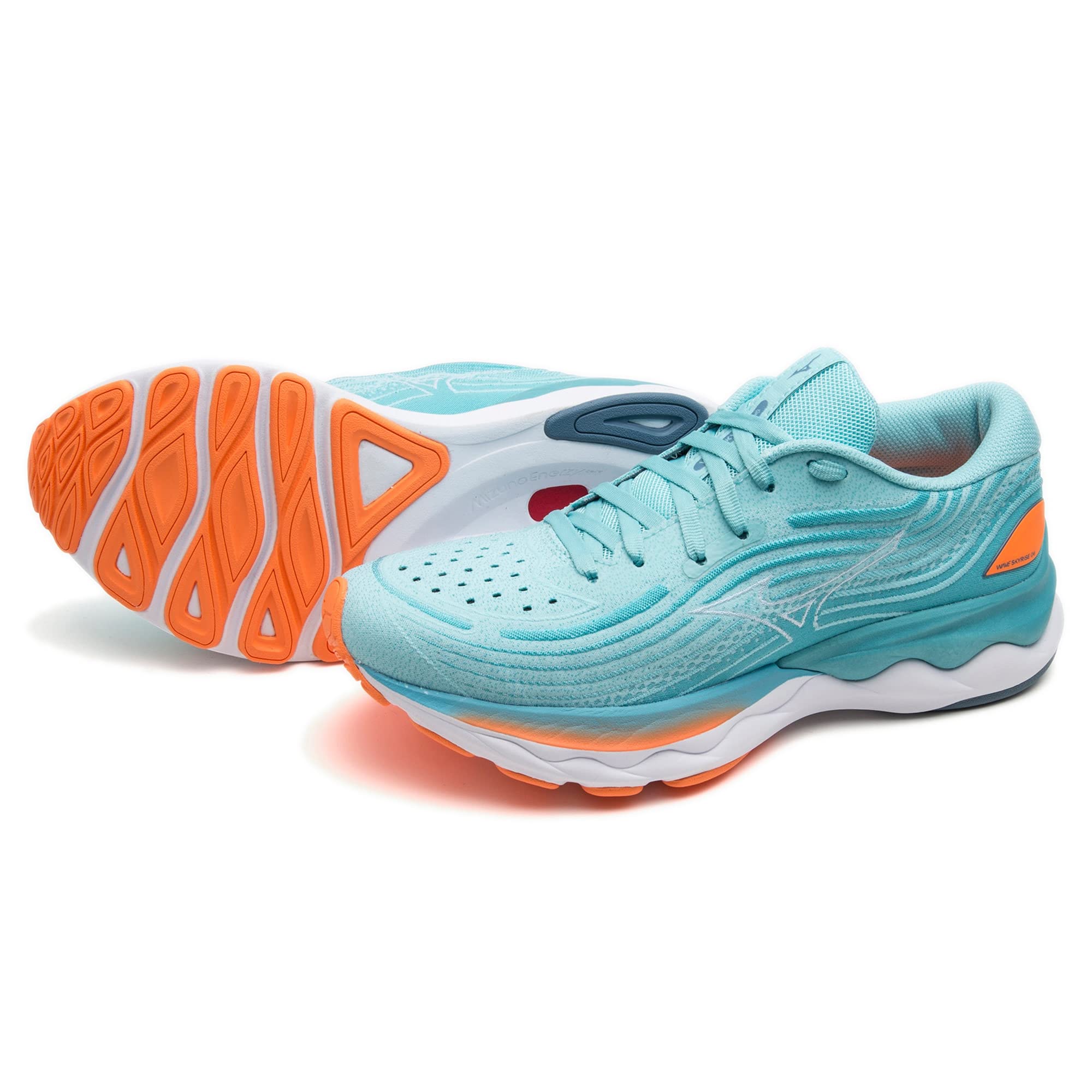 

Mizuno Кроссовки для бега Wave Skyrise 4 2E, Бег трусцой, Марафон, Тренировки, Спорт, Легкие, Упругие, Женские, Синие/Белые/Оранжевые, 23.0 см,