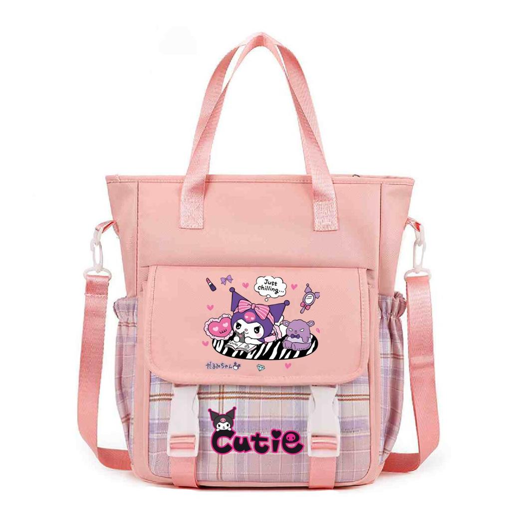 Crossbody Bag Student Class Book Holder Extra Large Bag Shoulder Make-Up Bag Cute Cartoon Printed Crossbody Bag