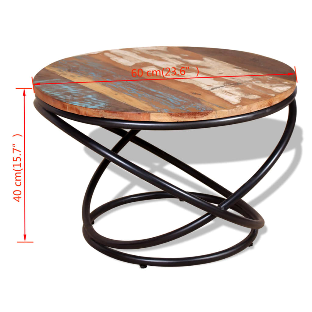 Vintage Solid Wood Coffee Table 60 X 60 X 40 Cm