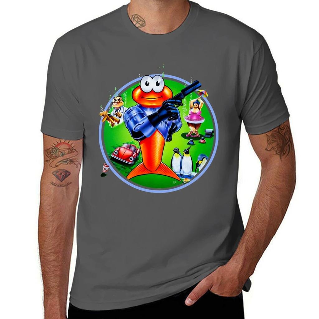 James Pond 2 Codename Robocod Emblem Classic Tshirt Lightweight Casual Summer Tshirt