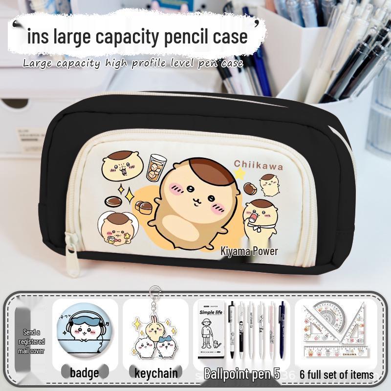 Chiikawa 2025 Torba Ita - Duża Pojemność Podwójna Warstwa Etui na Ołówki Anime dla Dziewcząt.