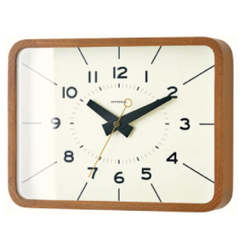 Zegar ścienny Interform Holger Wood Ivory Black Gold Sweep Movement CL-3951
