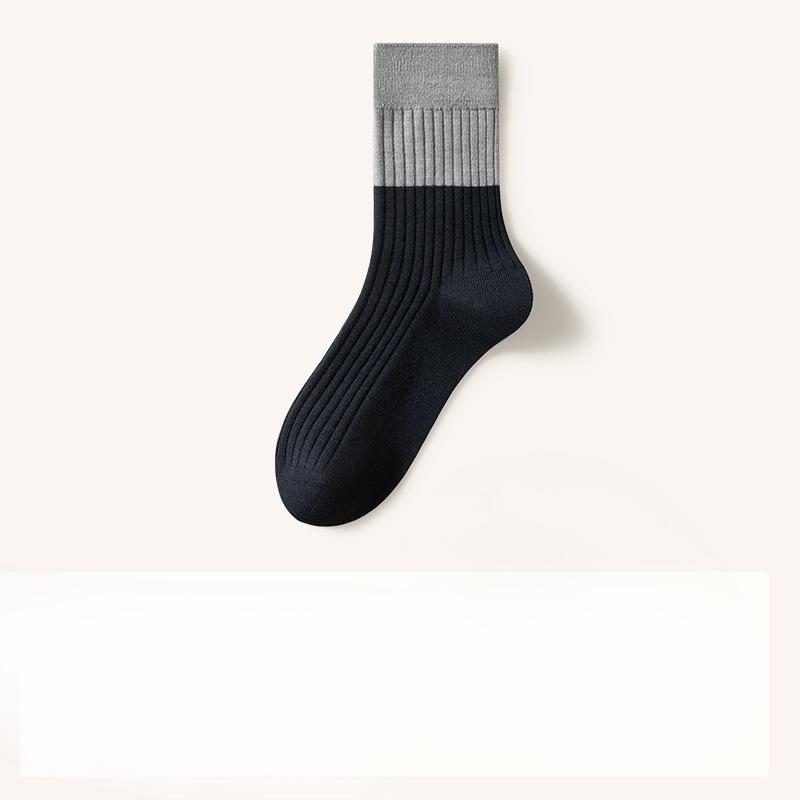 Wool Socks for Men's Autumn and Winter Warmth Mid-calf Socks, Antibacterial and Deodorizing Cashmere