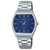 Casio 50 meter waterdicht mode Quartz Stalen Band dameshorloge blauwe wijzerplaat MTP-B140D-2AV