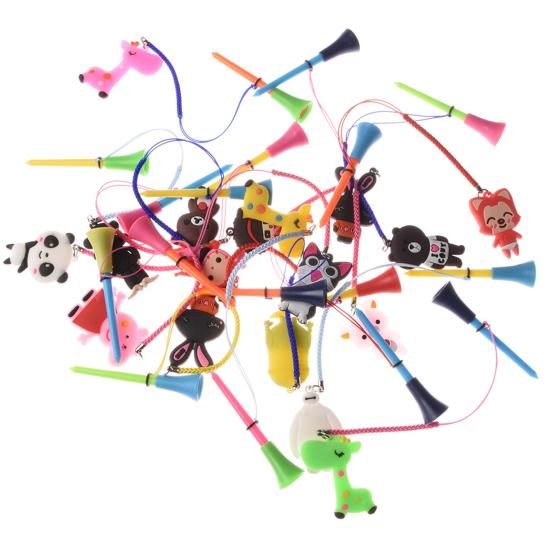 Golf Tee High Stability Cartoon Compact Handmade Different Rope Prevent Loss Golf Ball Holder for Outdoor