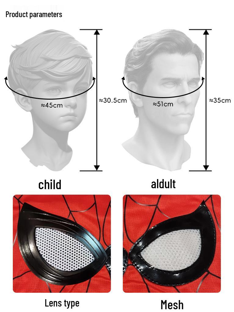 Cross-Border Spiderman Halloween Mask for Adults & Kids – Cute, Funny, Disco-Inspired Headgear