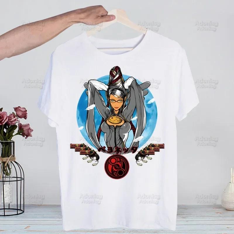 Game Bayonetta Harajuku T-shirts Summer Men/Women Hip Hop Funny Print Tshirt Streetwear T Shirt Short Sleeve Tee Top