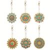 6Pcs/SetDIY Diamond Painting Keychain - Animal, Mandala Pattern, DIY Decoration, Diamond Kit Craft Supplies,