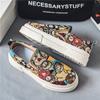 Fashion Luxury Loafers Man Platform Canvas Shoes Fashion Bear Print Casual Men Shoes Design Autumn Classic Slip-on Shoes Men Espadrilles