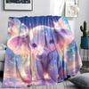 Elephant Print Flannel Blanket, High Quality Comfortable for All Seasons, Home Decor, Warmth and Comfort, Perfect for Christmas Gifts
