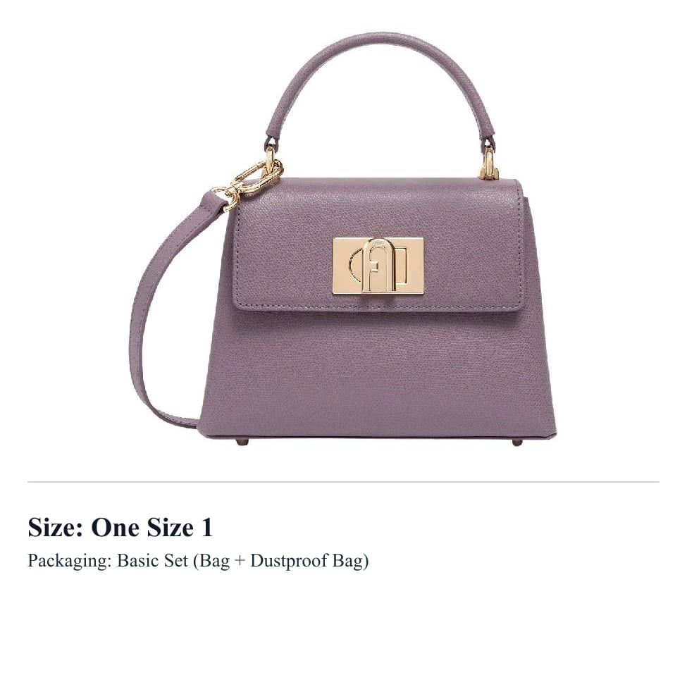 Furla Print Leather Shoulder Bag, Crossbody Bag, Handbag Mini Women's Light Purple WB00109-ARE000-2493S
