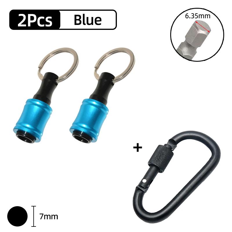 Schraubendreher-Bit-Halter 1/4 Zoll Sechskantschaft Verlängerungsstange Schnellwechsel Aluminiumlegierung Schlüsselanhänger Bohrer Schraubenadapter Handwerkzeug