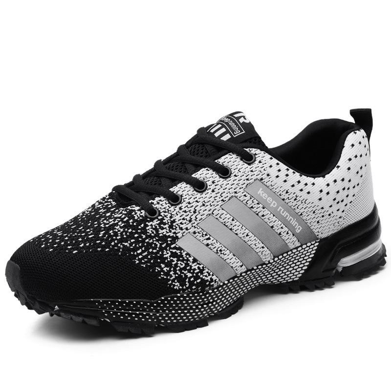 Large size new marathon sports mesh casual fly-woven shoes running shoes