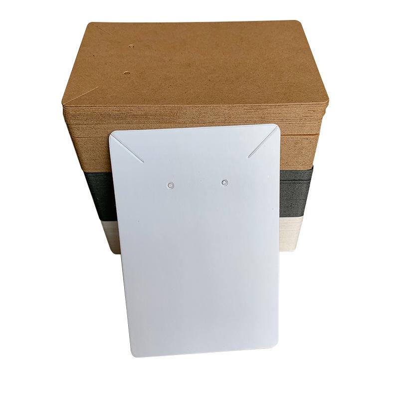Black & White Kraft Paper Necklace Packaging Card with Elastic Band