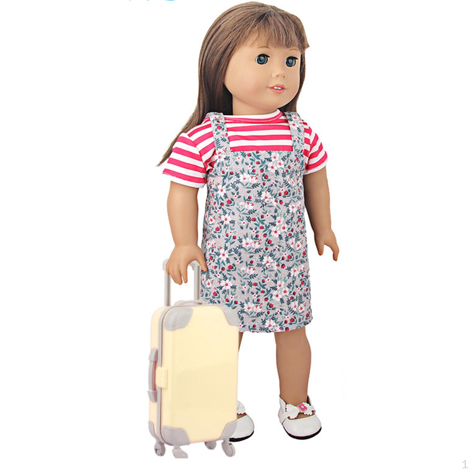 

Cute Doll Suitcase Dress up Toy Decoration Landscape Miniature Travel Luggage Mini for