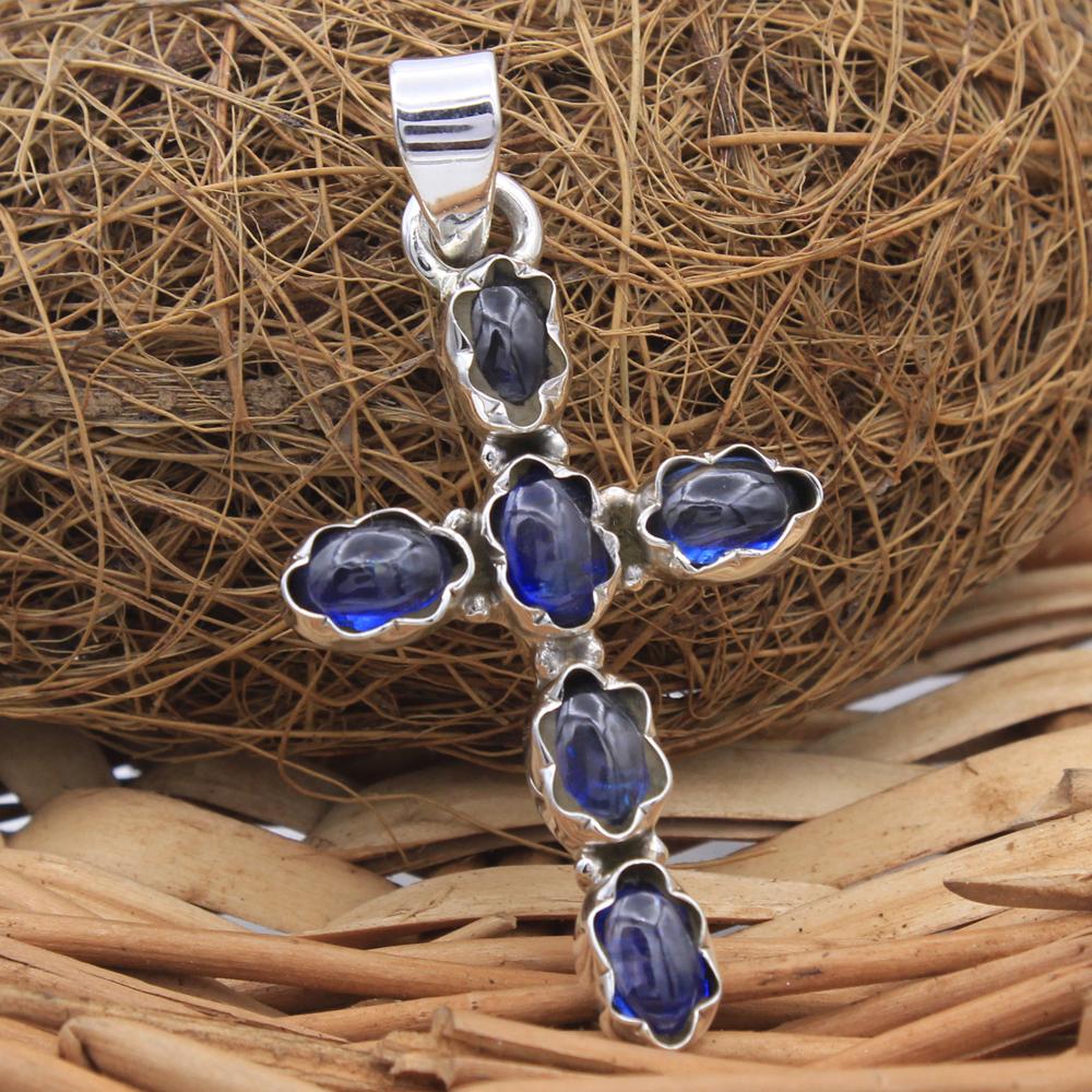 

Кулон Рейки, Стерлинговое Серебро 925 пробы, Лабрадорит Ларимар Сердолик Кулон, Ювелирные Изделия Ручной Работы, Крест Кулон, Серебряные Ювелирные Изделия, Хрустальный Исцеляющий Кулон синий