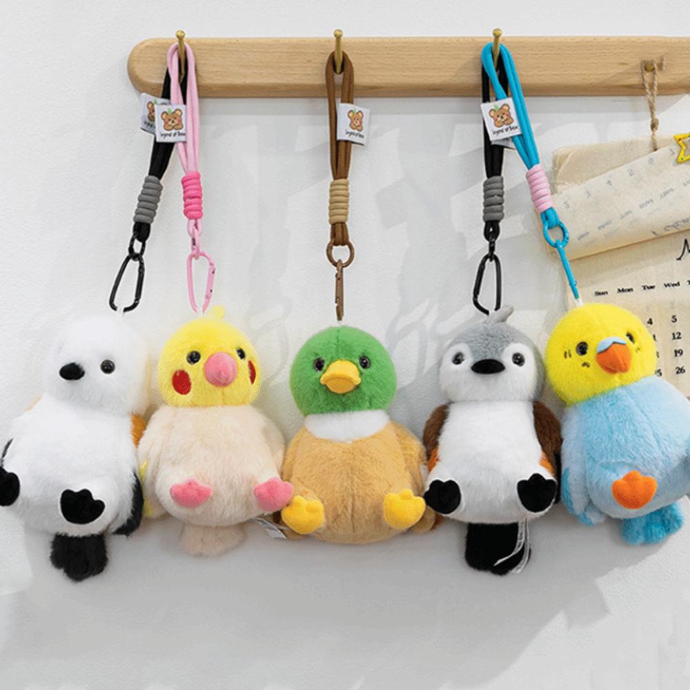 Realistic Bird Plush Keychain Simulation Furry Birds Keyrings Bird Doll Pendant  Boys and Girls