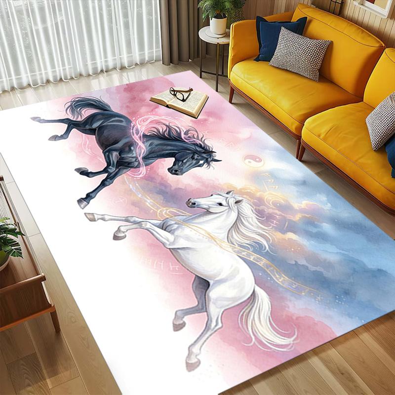 Horse Fantasy Living Room Nonslip Area Rug Soft Carpet For Bedroom Game Playroom Sofa Office Home Decor Doormat Christmas Gift C929374