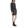 Karl Lagerfeld French Elegant Daily Commuting Dating Outfit Trendy Travel Gathering Light Luxury V-Neck Striped Cardigan Knitwear 236L2047