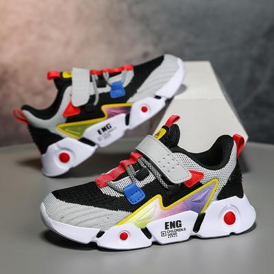 Kids Fashion Sneakers for Boys Mesh Breathable Sports Running Shoes Lightweight Casual Tennis Children School Walking Footwear