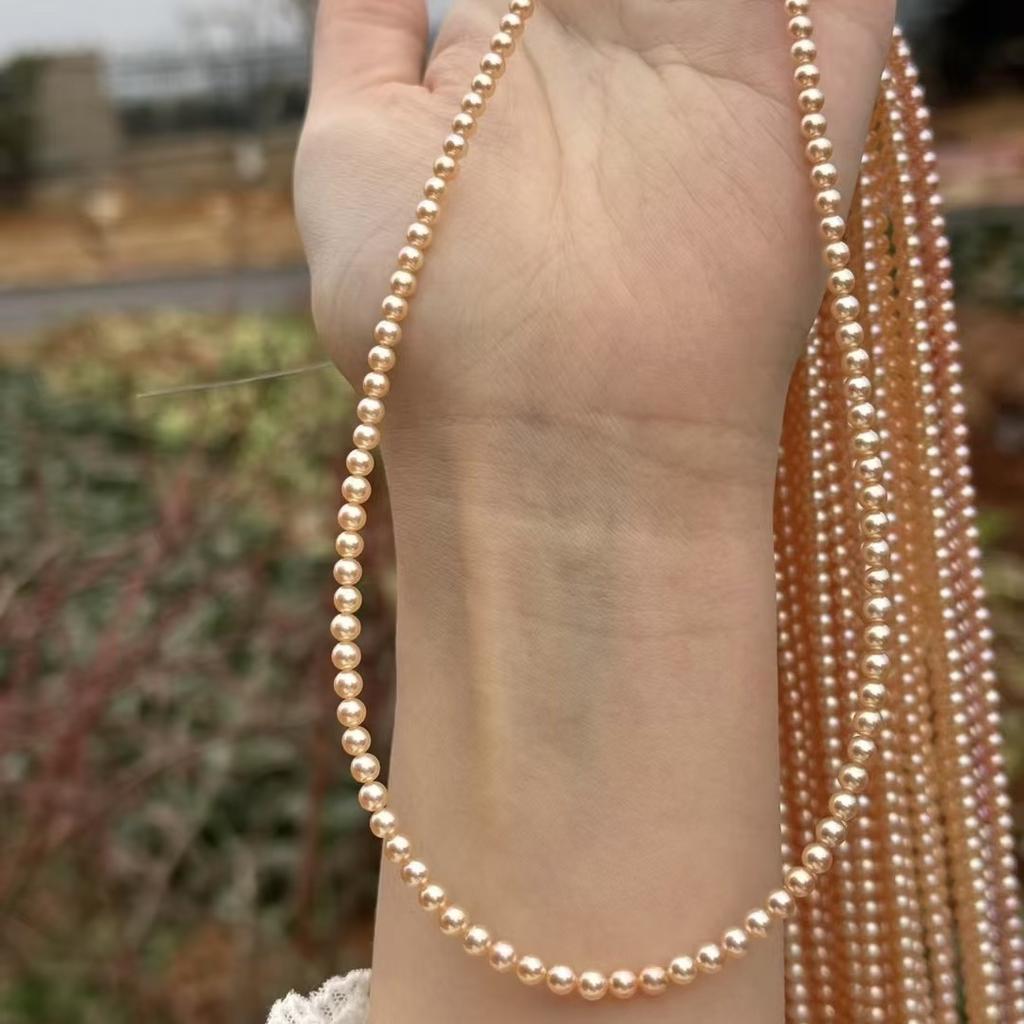 Spring Summer DIY Accessories Near Round Pearl 4-4.5mm For Jewelry Making DIY Pendant Earrings Necklace Bracelet  Accessory