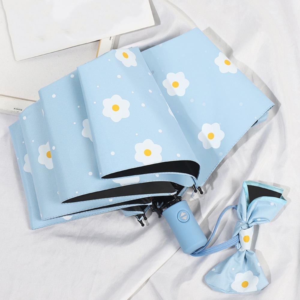 

Windproof Rain Umbrella Automatic Sunshade Umbrella Lightweight Parasol Students синий