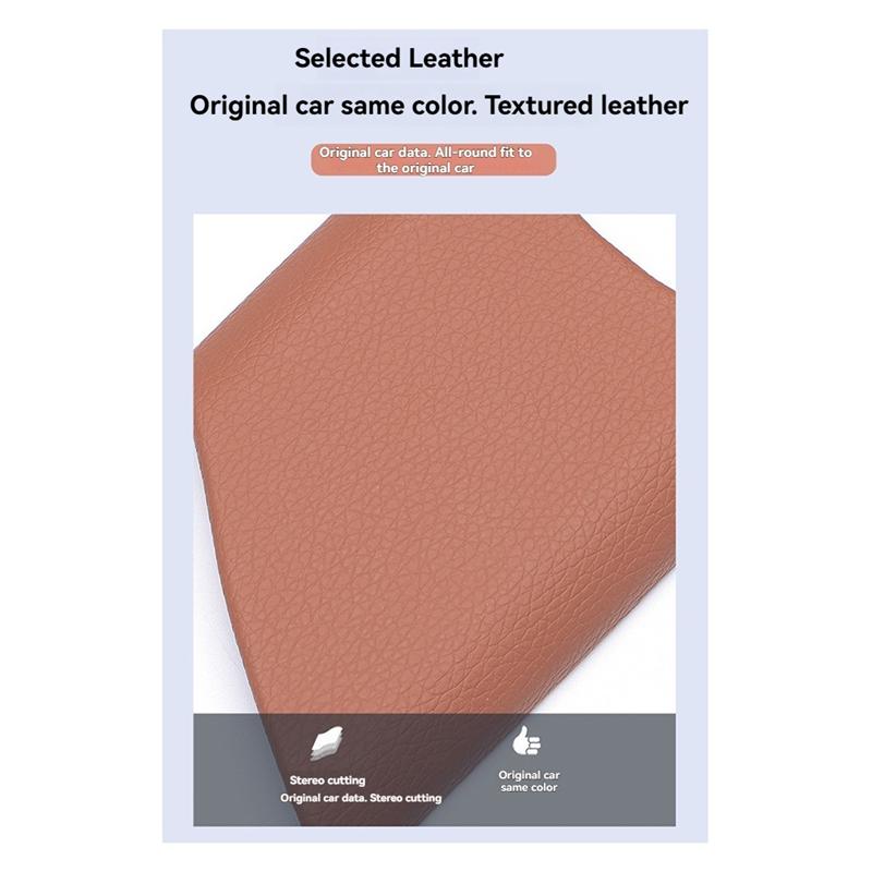 Accessories Door Window Glass Lift Button Cover Trim Frame Leather Sticker For Mercedes Benz-A87Q