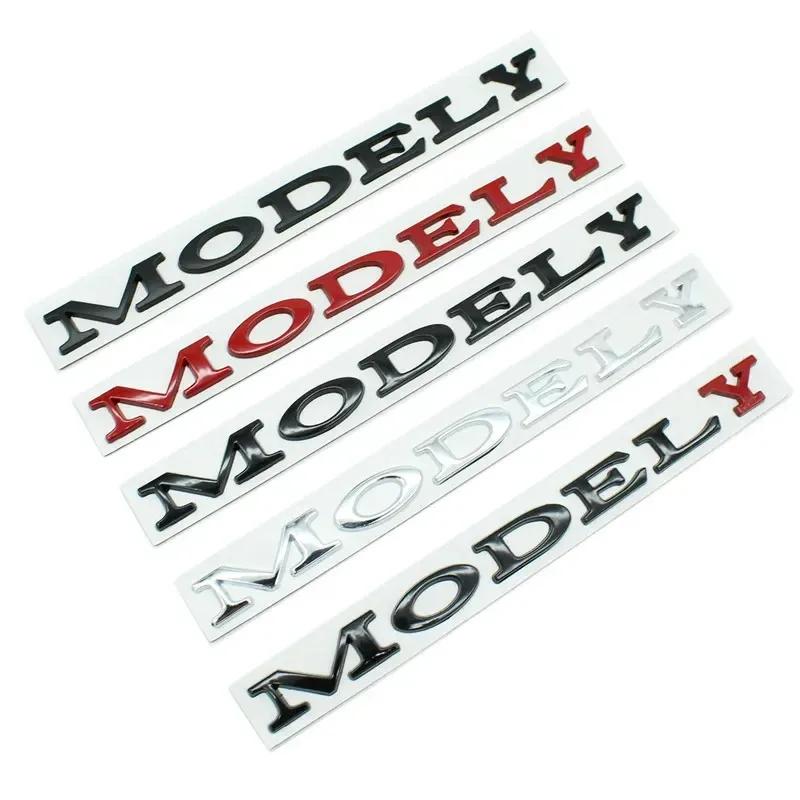 Car Sticker Model Y Logo Sticker for Tesla ModelY Creative Letter Stickers Tail Trunk 3D Zinc Alloy Emblem Badge Styling Car Mod