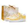Air Force 1 Sunlit Golden Mountain Cushioning, Wear Resistant Low Top Skateboard Shoes Unisex Gold FV3654-111(Team1303-)