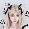 1 Pair Gothic Style Satin Bow Hairpins Cartoon Animal Lolita Girls Barrettes  Comic Convention