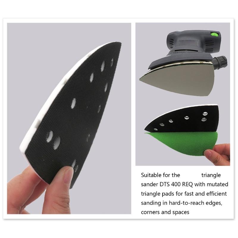 4 Nail 7 Holes Polishing Disc Practical Triangular Hook & Loop Sanding Pad Replacement Plate for DTS 400-REQ